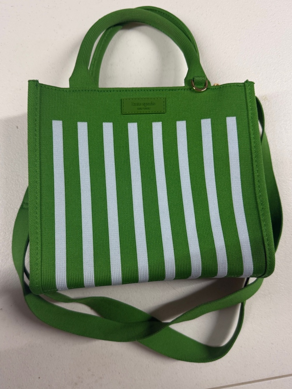 Kate Spade x Target Green Striped Purse